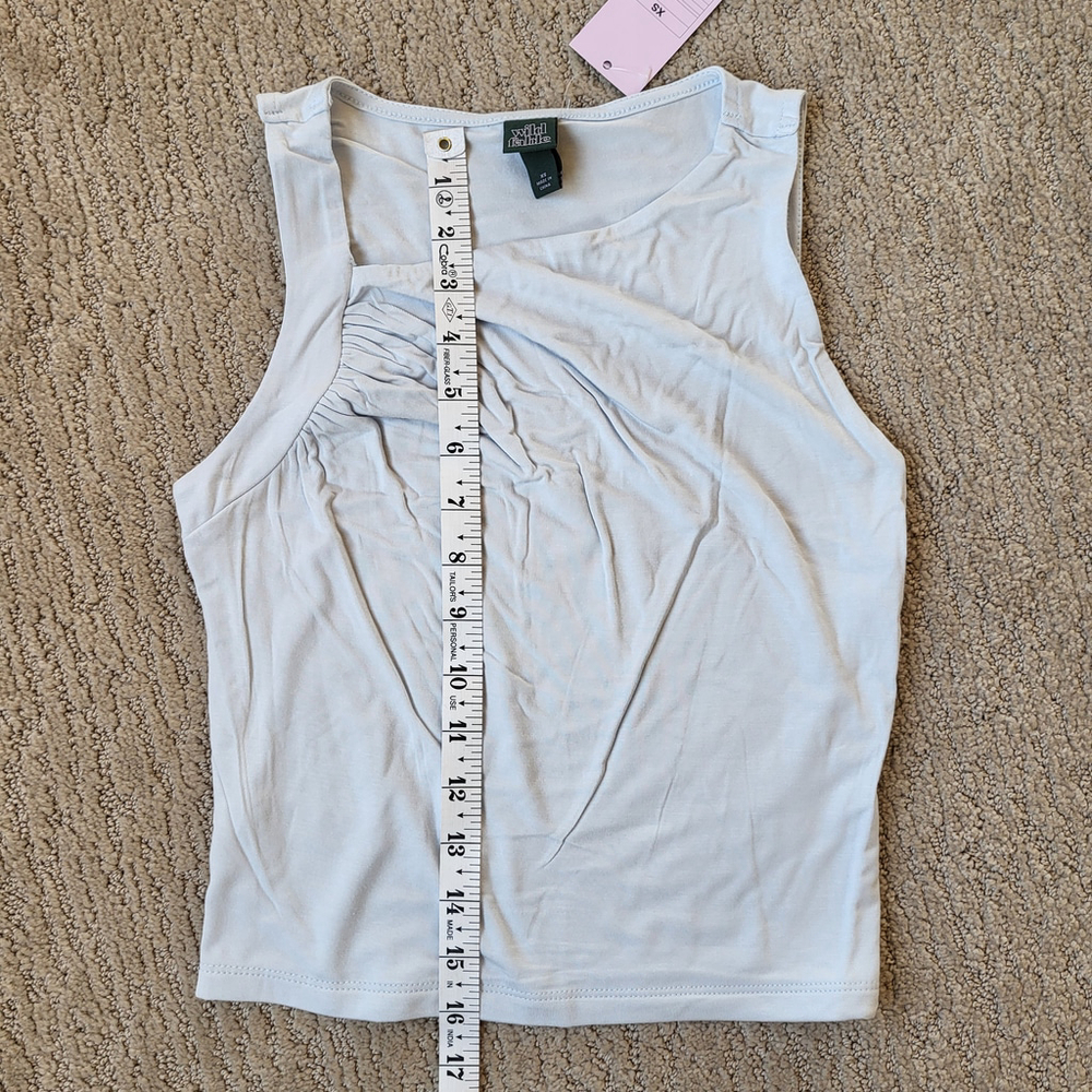 Women’s Asymmetrical Neck Tank Top – Wild Fable – Light Blue – Size XS – NWT - Picture 4 of 9